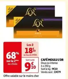 Auchan L'or espresso - café moulu offre