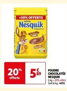 Auchan Nestlé - poudre chocolatee offre