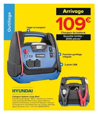 Castorama Chargeur Batterie Jump Stard Hyundai offre