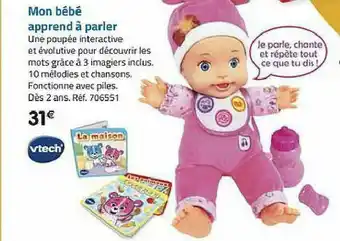 La Grande Récré Mon Bébé Apprend à Parler Vtech Poupée Interactive offre