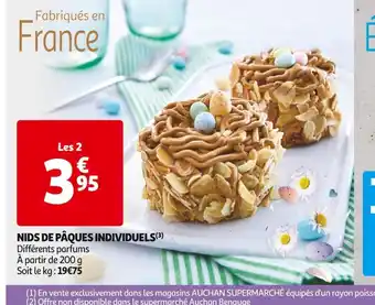 Auchan Supermarché NIDS DE PÂQUES INDIVIDUELS(3) offre