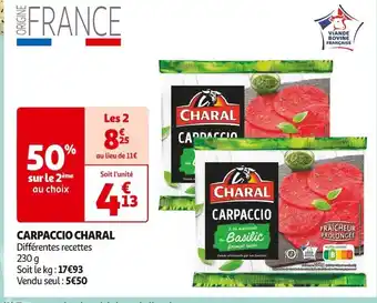 Auchan Supermarché CARPACCIO CHARAL offre