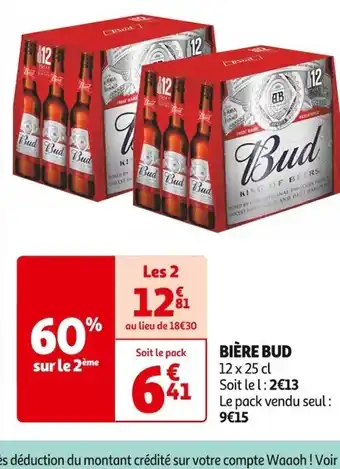 Auchan Supermarché BIÈRE BUD offre