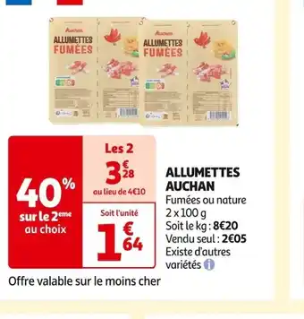 Auchan Supermarché ALLUMETTES AUCHAN offre