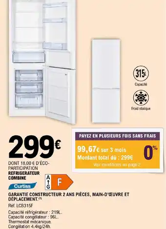 E.Leclerc REFRIGERATEUR COMBINE offre