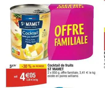 Cora Cocktail de fruits ST MAMET offre