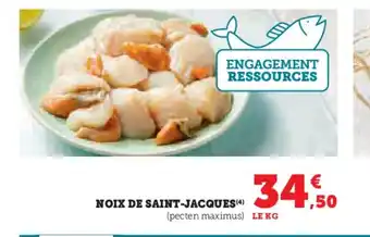 Hyper U NOIX DE SAINT-JACQUES offre