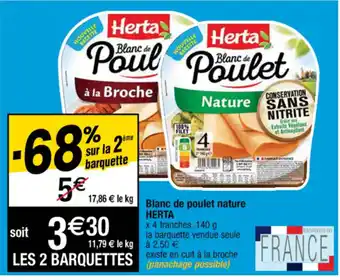 Cora x Carrefour Blanc de poulet nature offre