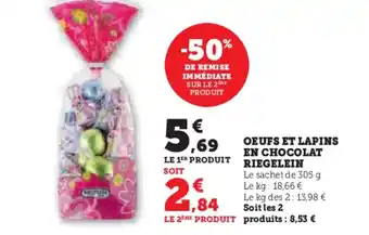 Hyper U OEUFS ET LAPINS EN CHOCOLAT offre