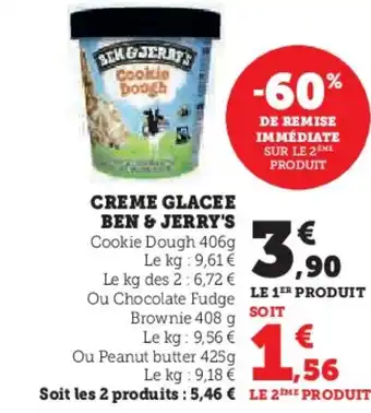 Hyper U CREME GLACEE BEN & JERRY'S offre