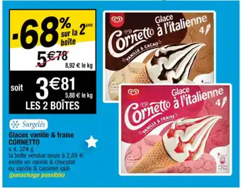 Cora x Carrefour Glaces vanille & fraise offre