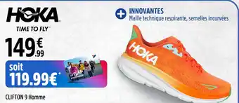 Intersport Hoka CLIFTON 9 Homme offre
