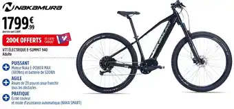 Intersport Nakamura VTT ÉLECTRIQUE E-SUMMIT 940 Adulte offre