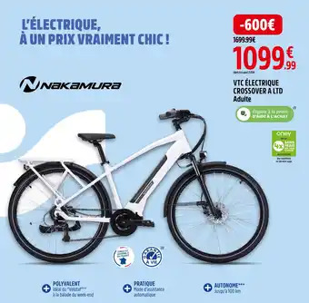 Intersport Nakamura VTC ÉLECTRIQUE CROSSOVER A LTD Adulte offre