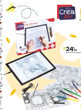 JouéClub CREA & CIE TABLETTE À DESSIN LUMINEUSE offre