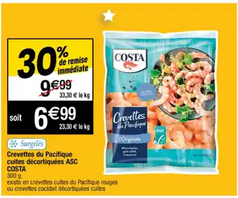 Cora x Carrefour Crevettes du Pacifique cuites décortiquées ASC offre
