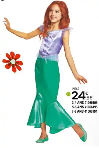 JouéClub Disney PRINCESSES ARIEL DÉGUISEMENT offre