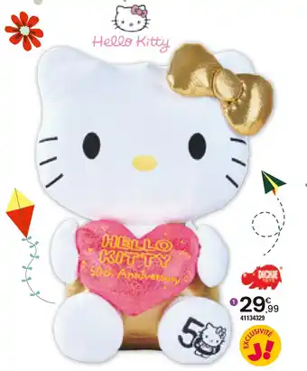 JouéClub PELUCHE HELLO KITTY 30 CM 50 ÈME ANNIVERSAIRE offre