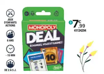 JouéClub MONOPOLY DEAL offre