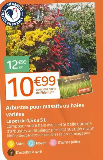Arbustes pour massifs ou haies variées