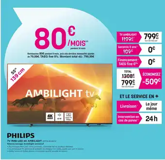 Pulsat PHILIPS TV MINI-LED 4K AMBILIGHT offre