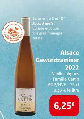 Colruyt Famille Cattin Alsace Gewurztraminer 2022 offre