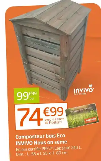 INVIVO Nous on sĂšme Composteur bois Eco