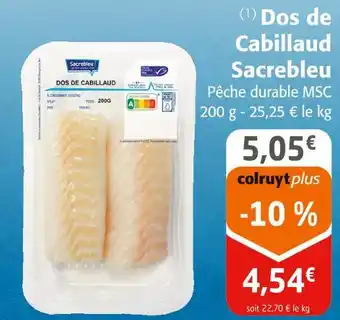 Colruyt Sacrebleu Dos de Cabillaud offre
