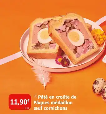Colruyt Pâté en croûte de Pâques médaillon œuf cornichons offre