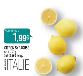 Match CITRON SYRACUSE offre