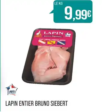 Match BRUNO SIEBERT LAPIN ENTIER offre