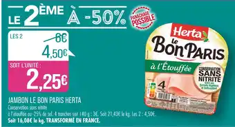 Match HERTA JAMBON LE BON PARIS offre