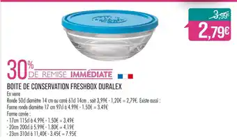 Match DURALEX BOITE DE CONSERVATION FRESHBOX offre