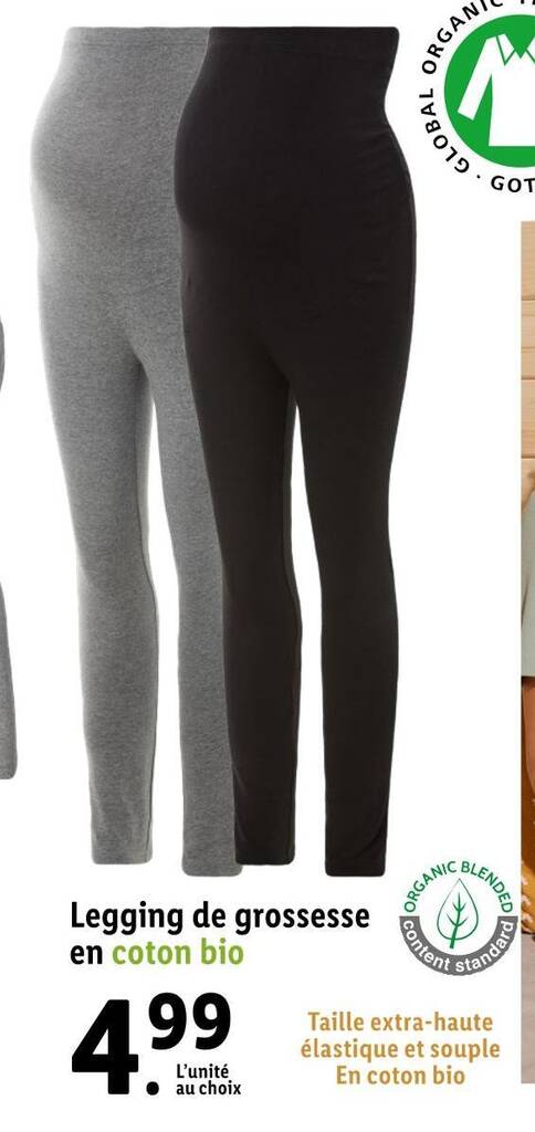 Promo Esmara Legging de grossesse en coton bio chez Lidl