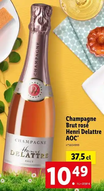 Lidl Champagne Brut rosé Henri Delattre AOC offre