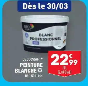 ALDI DECOCRAFT PEINTURE BLANCHE offre