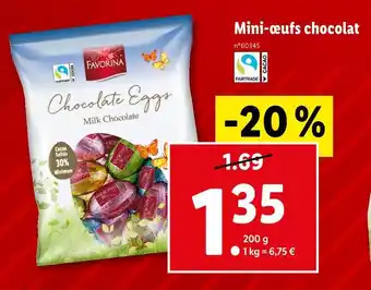 Lidl FAVORINA Mini-œufs chocolat offre