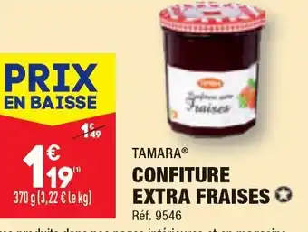 ALDI TAMARA CONFITURE EXTRA FRAISES offre