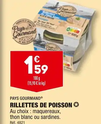 ALDI PAYS GOURMAND RILLETTES DE POISSON offre