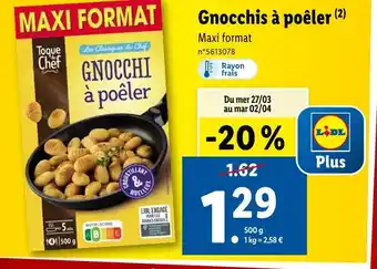 Lidl Toque du Chef Gnocchis à poêler offre