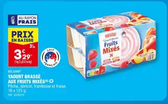 ALDI MILSANI YAOURT BRASSÉ AUX FRUITS MIXÉS offre