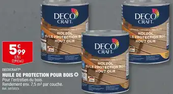 ALDI DECOCRAFT HUILE DE PROTECTION POUR BOIS offre