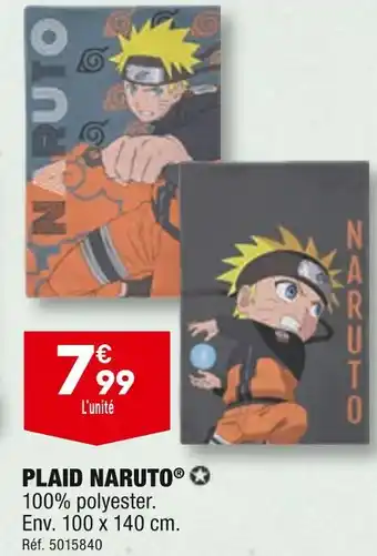 ALDI NARUTO PLAID offre