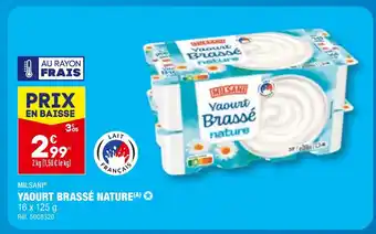 ALDI MILSANI YAOURT BRASSÉ NATURE offre