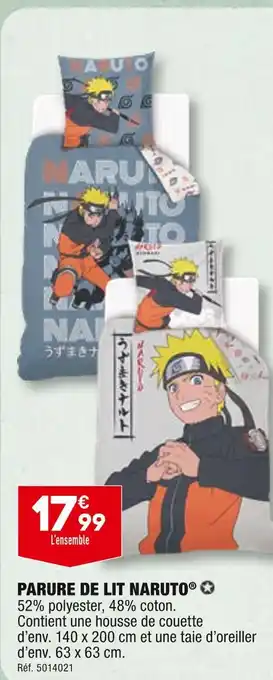 ALDI PARURE DE LIT NARUTO offre