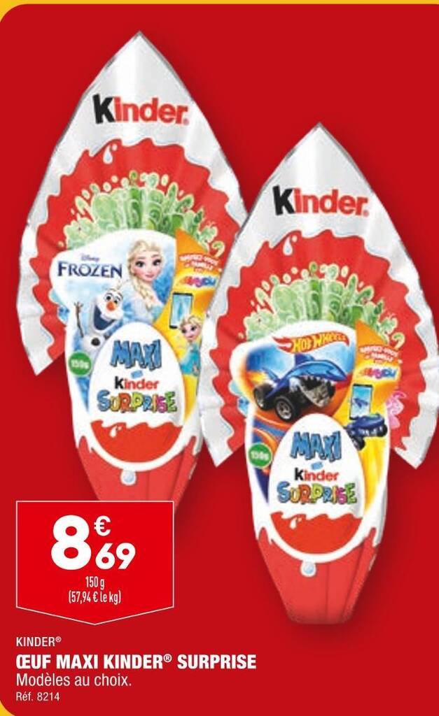 Promo KINDER ŒUF MAXI KINDER SURPRISE chez ALDI