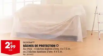 ALDI DECOCRAFT BÂCHES DE PROTECTION offre