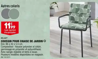 ALDI BELAVI COUSSIN POUR CHAISE DE JARDIN offre