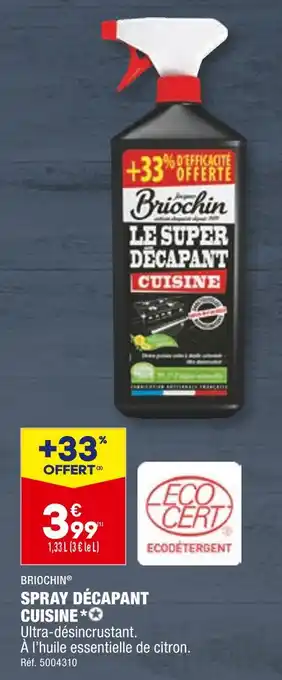 ALDI BRIOCHIN SPRAY DÉCAPANT CUISINE offre