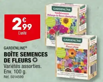 ALDI GARDENLINE BOÎTE SEMENCES DE FLEURS offre